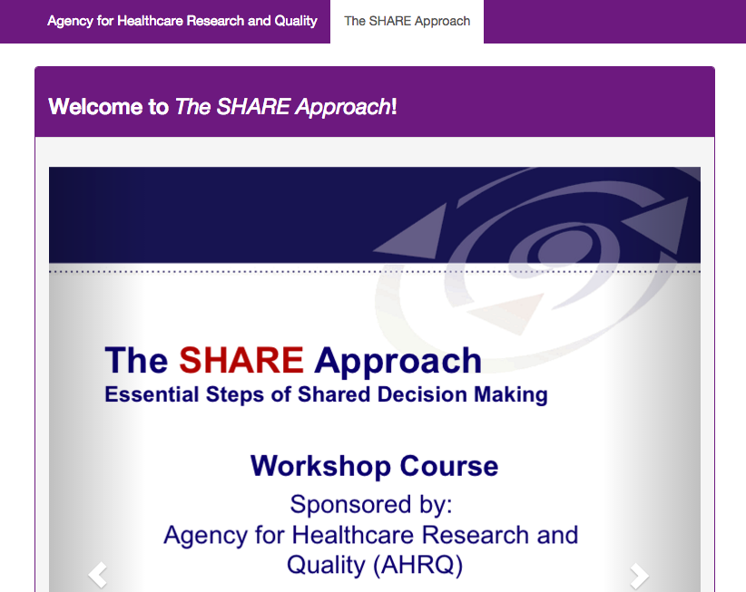 screenshot of client site
