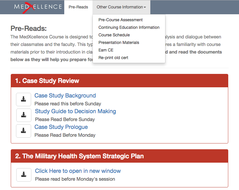 screenshot of client site