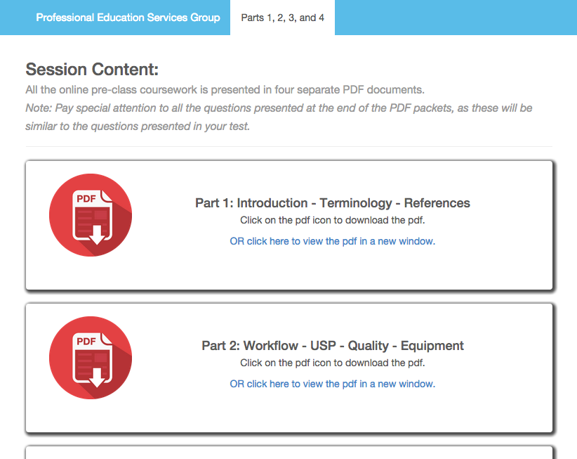 screenshot of client site